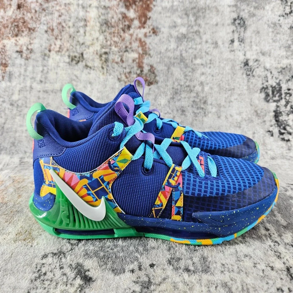 Nike LeBron Witness 7 Kaleidoscope‎ Basketball Shoes Sneakers DQ8650-400 Youth 6